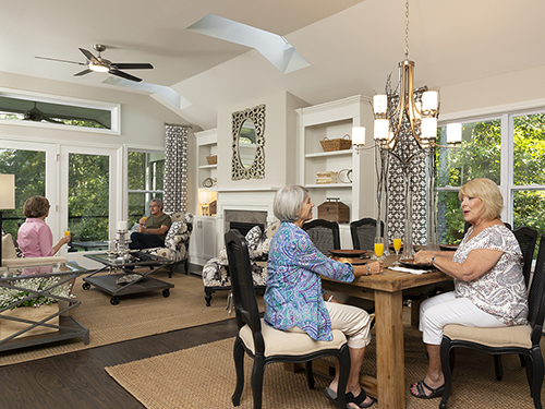 Open floorplans make entertaining with neighbors a breeze.>